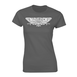 [Top Gun: Maverick: Women's Fit T-Shirt: Maverick & Plane (Product Image)]