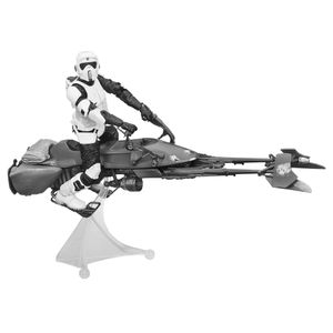 [Star Wars: Black Series: Series 6 Deluxe Action Figures: Speeder Bike With Scout Trooper (Product Image)]