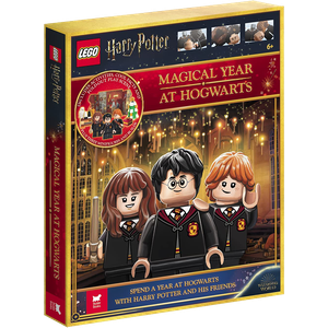 [LEGO: Harry Potter: Magical Year At Hogwarts: With 70 LEGO Bricks, 3 Minifigures, Fold-Out Play Scene & Fun Fact Book (Hardcover) (Product Image)]