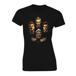 [Doctor Who: Women's Fit T-Shirt: Four Doctors Rhapsody (Product Image)]