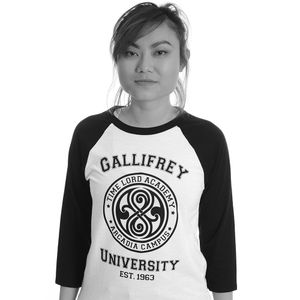 [Doctor Who: Baseball Shirts: Gallifrey University (Skinny Fit) (Product Image)]