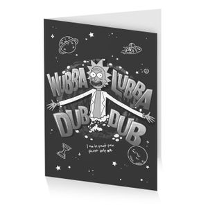 [Rick & Morty: Greetings Card: Wubba Lubba Dub Dub Folks  (Product Image)]