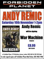 [Andy Remic signing War Machine (Product Image)]