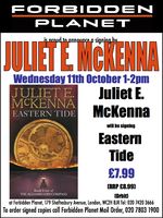 [Juliet E McKenna signing Eastern Tide (Product Image)]