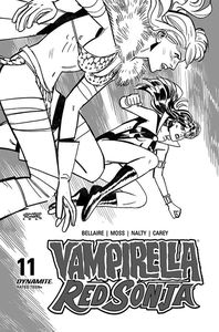 [Vampirella/Red Sonja #11 (Romero & Bellaire Black & White Variant) (Product Image)]