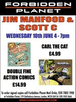 [Jim Mahfood and Scott C Signing Carl the Cat and Double Fine Action Comics (Product Image)]