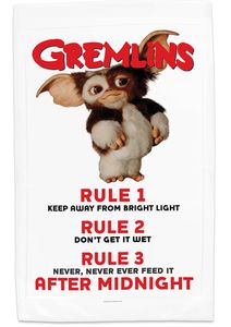 [Gremlins: Tea Towel: Gizmo Rules (Product Image)]
