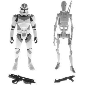 [Star Wars: Mission: Wave 1 Action Figures: 212th Clonetrooper & Battle Droid (Product Image)]