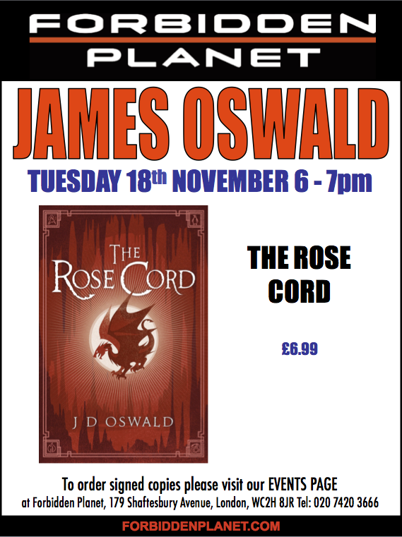 James Oswald Signing The Rose Cord