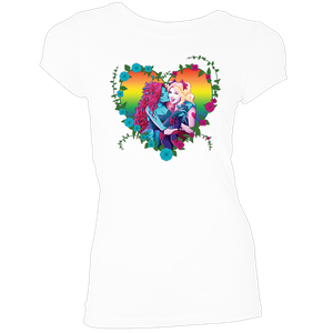 [Batman: Women's Fit T-Shirt: Harley & Ivy Pride By Jen Bartel (White) (Product Image)]