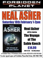 [Neal Asher signing The Voyage of the Sable Keech (Product Image)]