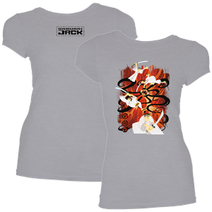 [Samurai Jack: Women's Fit T-Shirt: Jack Vs Aku (Product Image)]