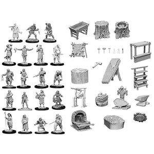 [Deep Cuts: Unpainted Miniatures: Townspeople & Accessories (Product Image)]