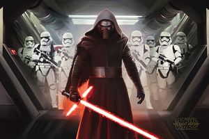 [Star Wars: The Force Awakens: Poster: Kylo Ren & Troopers (Product Image)]