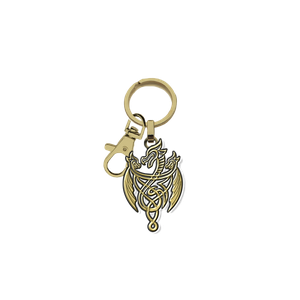 [House Of The Dragon: 3D Keychain: 3 Dragon Gold (Product Image)]