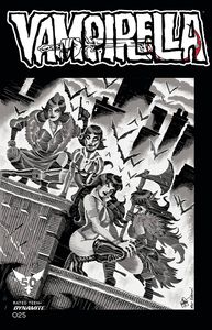 [Vampirella #25 (Cover ZI TMNT Homage Haeser Black & White Variant) (Product Image)]