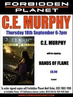 [C E Murphy Signing Hands of Flame (Product Image)]