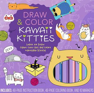 [Draw & Color Kawaii Kitties Kit (Hardcover) (Product Image)]