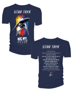 [Star Trek: T-Shirt: 55th Anniversary & Series Dates (Product Image)]