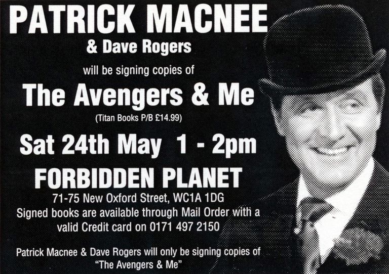 Patrick MacNee and Dave Rogers Signing The Avengers & Me