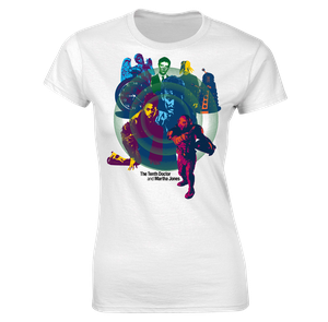 [Doctor Who: Saga Collection: Women's Fit T-Shirt: Tenth Doctor & Martha (Product Image)]