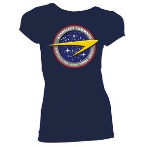 [Star Trek: Enterprise: Women's Fit T-Shirt: Starfleet Command (Navy) (Product Image)]
