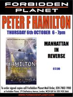 [Peter F Hamilton Signing Manhattan in Reverse (Product Image)]