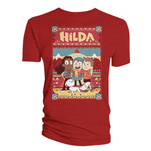 [Hilda: T-Shirt: Hilda & Friends (Red) (Product Image)]