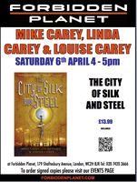 [Mike, Linda & Louise Carey Signing The City of Silk and Steel (Product Image)]