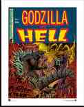 [The cover for Godzilla: Art Print: Godzilla In Hell Comic Cover]
