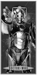 [Doctor Who Clothing: Cyberman Bath Towel (Product Image)]