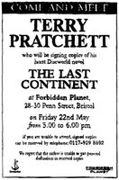 [Bristol Terry Pratchett signing The Last Continent (Product Image)]