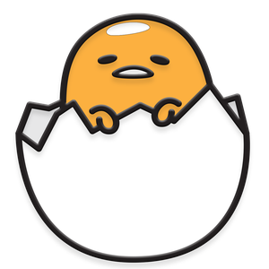 [Gudetama: Enamel Pin Badge: Egg Shell Hello (Product Image)]