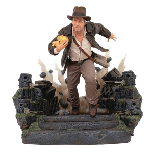 [Indiana Jones: Raiders Of The Lost Ark: Deluxe Gallery PVC Statue: Indiana Jones (Escape With The Idol) (Product Image)]