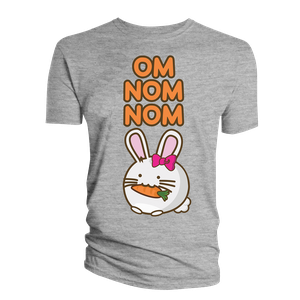 [Fuzzballs: T-Shirt: Om Nom Nom! (Grey) (Product Image)]
