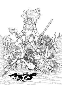 [Invincible Red Sonja #1 (Conner Line Art Virgin Variant) (Product Image)]