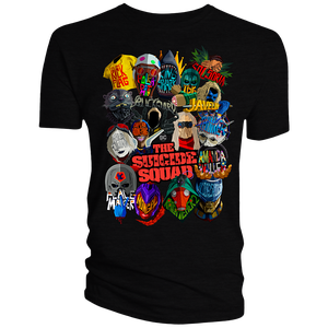 [The Suicide Squad: T-Shirt: Logos Montage (Product Image)]