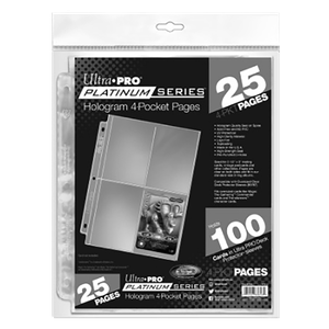 [Ultra Pro: Platinum Series: Hologram 4-Pocket Pages (25 Page Pack) (Product Image)]