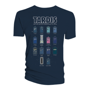 [Doctor Who: The 60th Anniversary Diamond Collection: T-Shirt: Every Doctor's TARDIS (Product Image)]