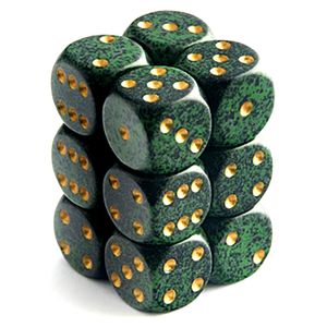 [Dice: D6 16mm 12-Set: Golden Recon Speckled (Product Image)]