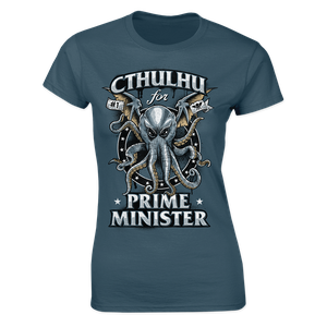 [Forbidden Planet Originals: Women's Fit T-Shirt: Cthulhu For Prime Minister (Product Image)]