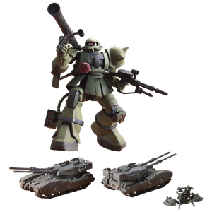 [Gundam: HGUC 1:144 Scale Model Kit: Zaku Ground Attack Set (Product Image)]