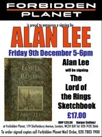[Alan Lee signing The Lord of the Rings Sketchbook (Product Image)]