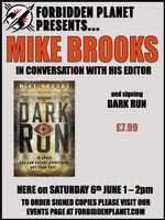 [Mike Brooks Signing Dark Run (Product Image)]