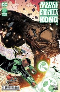 [The cover for Justice League Vs. Godzilla Vs. Kong #6 (Cover A Drew Edward Johnson)]