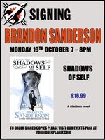 [Brandon Sanderson Signing Shadows of Self (Product Image)]