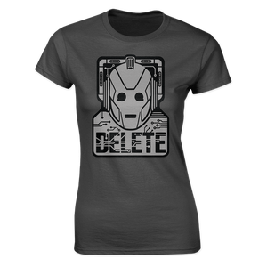 [Doctor Who: Flashback Collection: Women's Fit T-Shirt: Cybermen Delete! (Product Image)]
