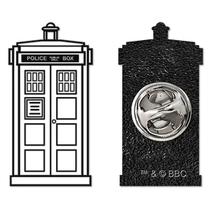 [Doctor Who: The Second Doctor: Enamel Pin Badge: White TARDIS (Product Image)]