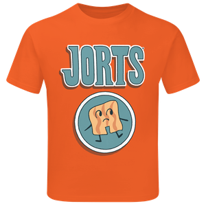 [Hilda: Children's T-Shirt: Jorts Logo (Orange) (Product Image)]