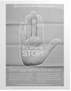 [Scarfolk: Print: Stop! (Product Image)]